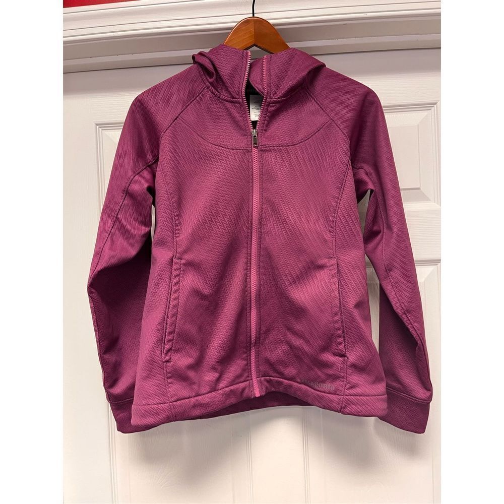 Patagonia Plum Fleece Lined Zip Up Hooded Jacket sz S EUC